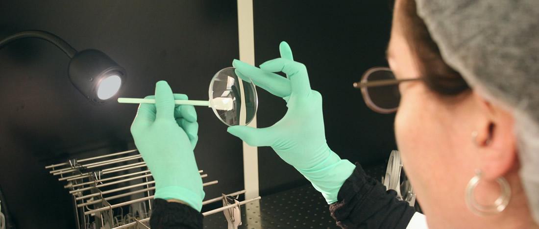picture of lab tech at machine